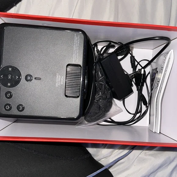 Minolta mini projector and 100” projector screen, Gifted to me, Brand new! - Picture 2 of 3